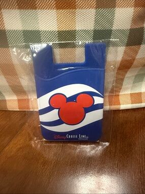 Disney Cruise Line Silicone Phone Card Pocket with Red Mickey